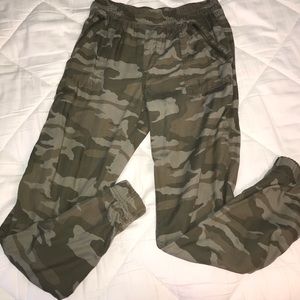 Trendy camo print joggers